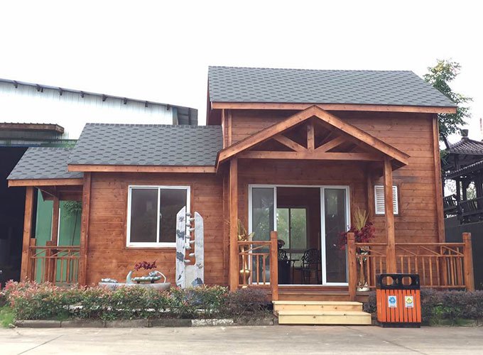 IG-1-060 Chinese manufacturer of prefab log cabin for office - Wooden