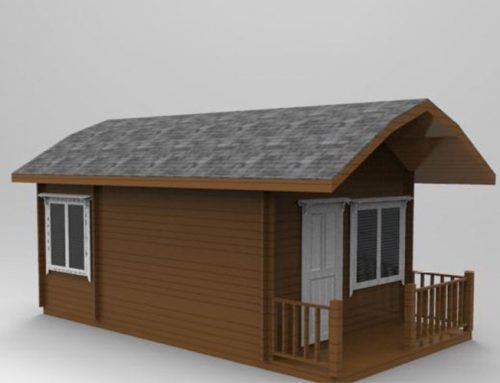 IG-1-055 prefabricated log cabin wooden house for sale