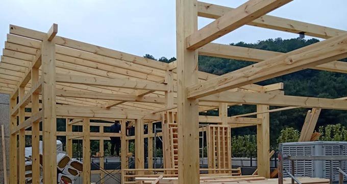 wooden structure house wooden structure house