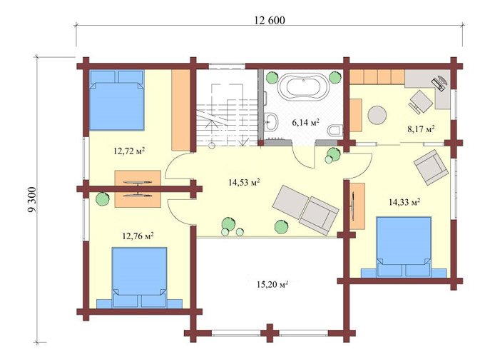 Wooden prefab homes plan