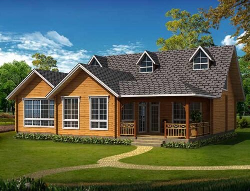 Wooden club prefab house IG-2-067