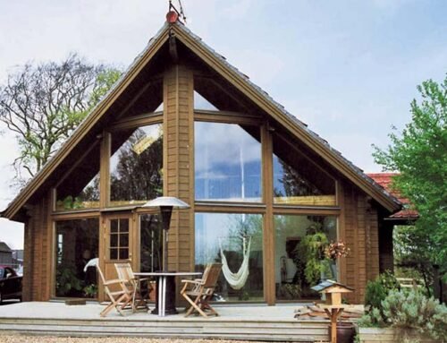 Timber frame A frame house IG-G-009