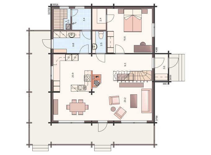 Triple wide mobile homes layout