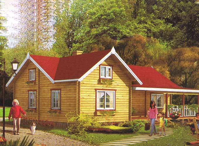 Cabin wood prefab house IG-1-046